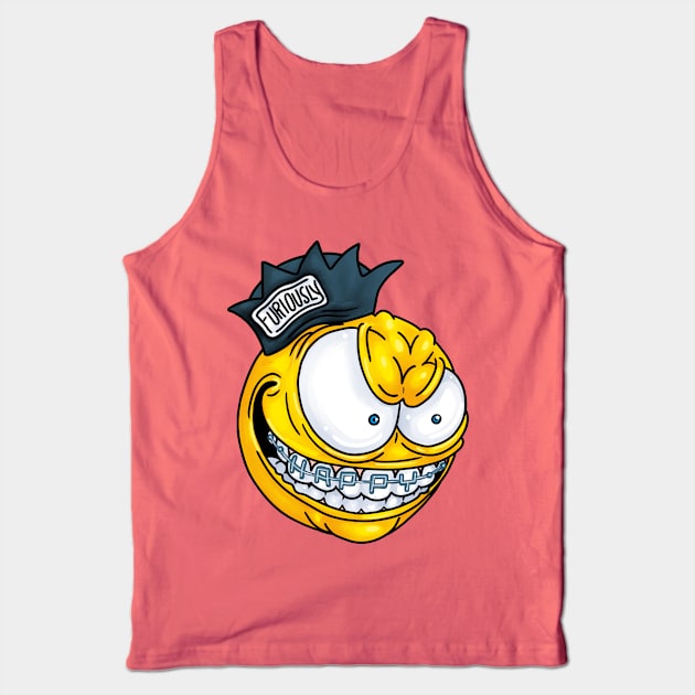 Furiously Happy Tank Top by hideedoodle